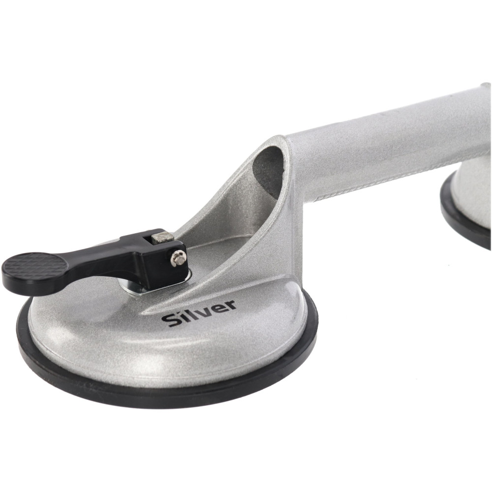 Przyssawka aluminiowa do szyb 2x115 mm Silver - S11760 - Silver - 8