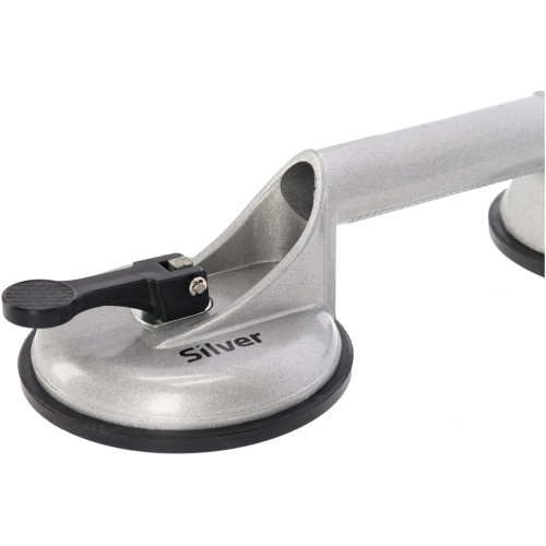 Przyssawka aluminiowa do szyb 2x115 mm Silver - S11760 - Silver - 8