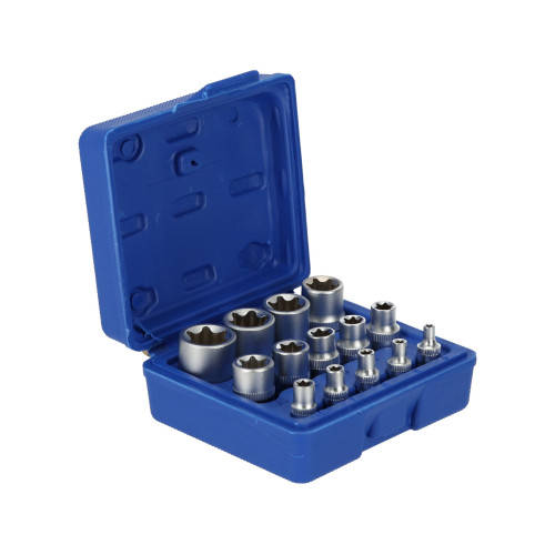 Zestaw kluczy nasadowych Torx 14 el. Silver - S10628 - Silver - 1 2