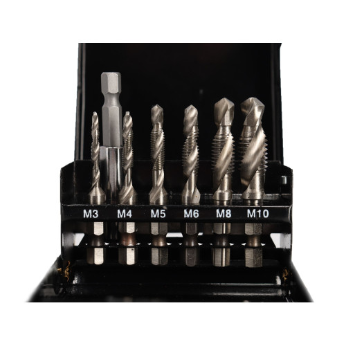 Wiertła gwintujące 7 el. M3-M10 Silver - S11535 - Silver - 4