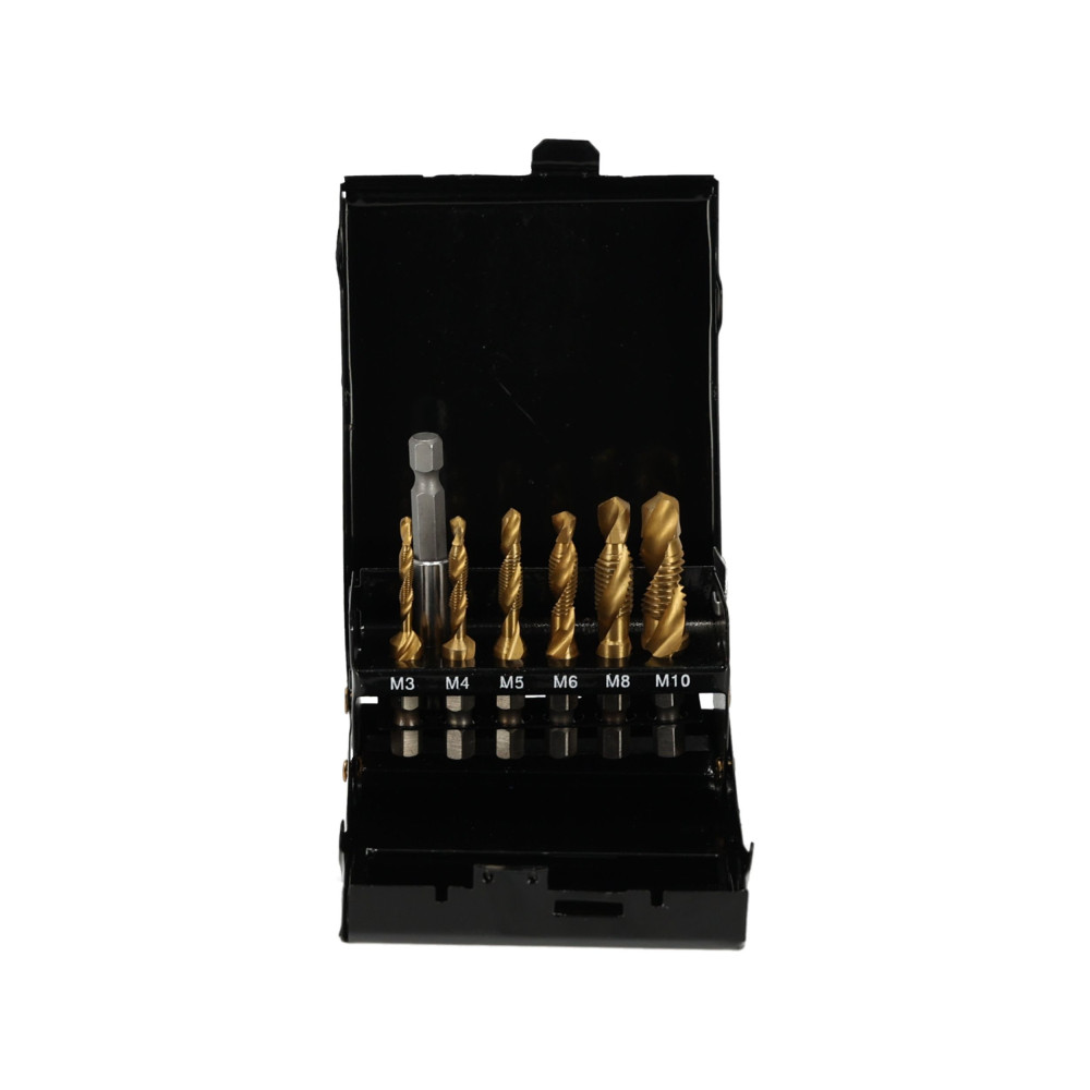 Wiertła gwintujące tytanowe 7 el. M3-M10 Silver - S11536 - Silver - 4