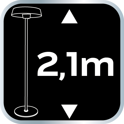 Promiennik stojący 1000W/2000W, aluminiowy, IP34, element grzejny halogen lamp, wysokość 2.1 m, bez pilota Neo Tools - 90-036 - 