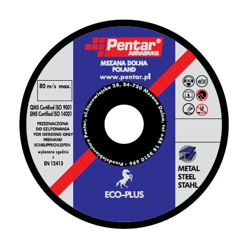 Tarcza do szlifowania Pentar Eco-Plus A24S8BF 27 – 230 x 6,0 x 22 - 110127180 - Pentar - 1