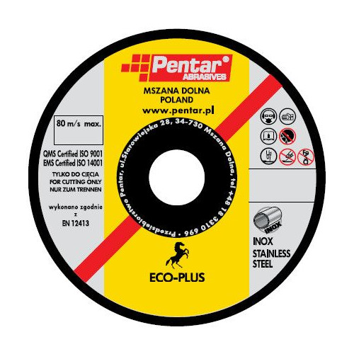 Tarcza do cięcia Pentar Eco-Plus A36R6BF Inox 41 – 230 x 1,9 x 22 - 310141140 - Pentar - 1