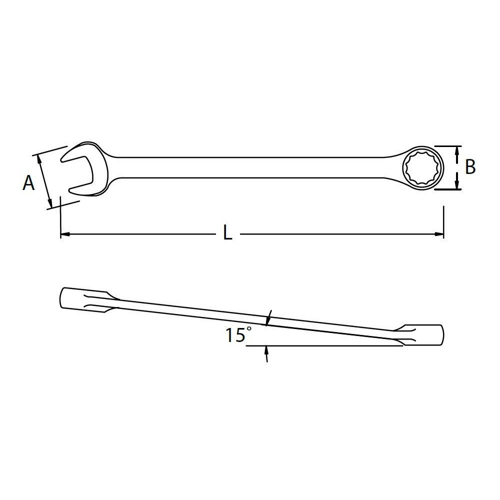 Klucz płasko-oczkowy cal. 1" SATA 40113 - GL40113 - SATA - 2