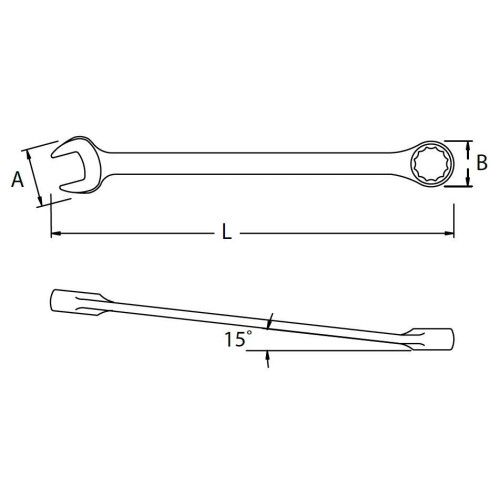Klucz płasko-oczkowy cal. 1,1/16" SATA 40114 - GL40114 - SATA - 1 2
