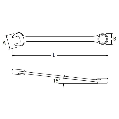 Klucz płasko-oczkowy 29 mm SATA 40237 - GL40237 - SATA - 1 2
