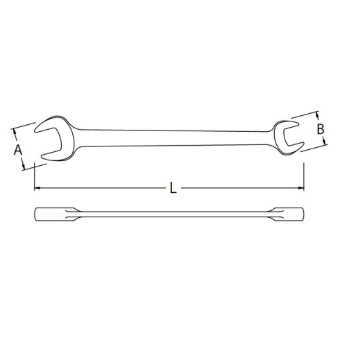 Klucz płaski dwustronny 23 x 26 mm SATA 41211 - GL41211 - SATA - 1 2
