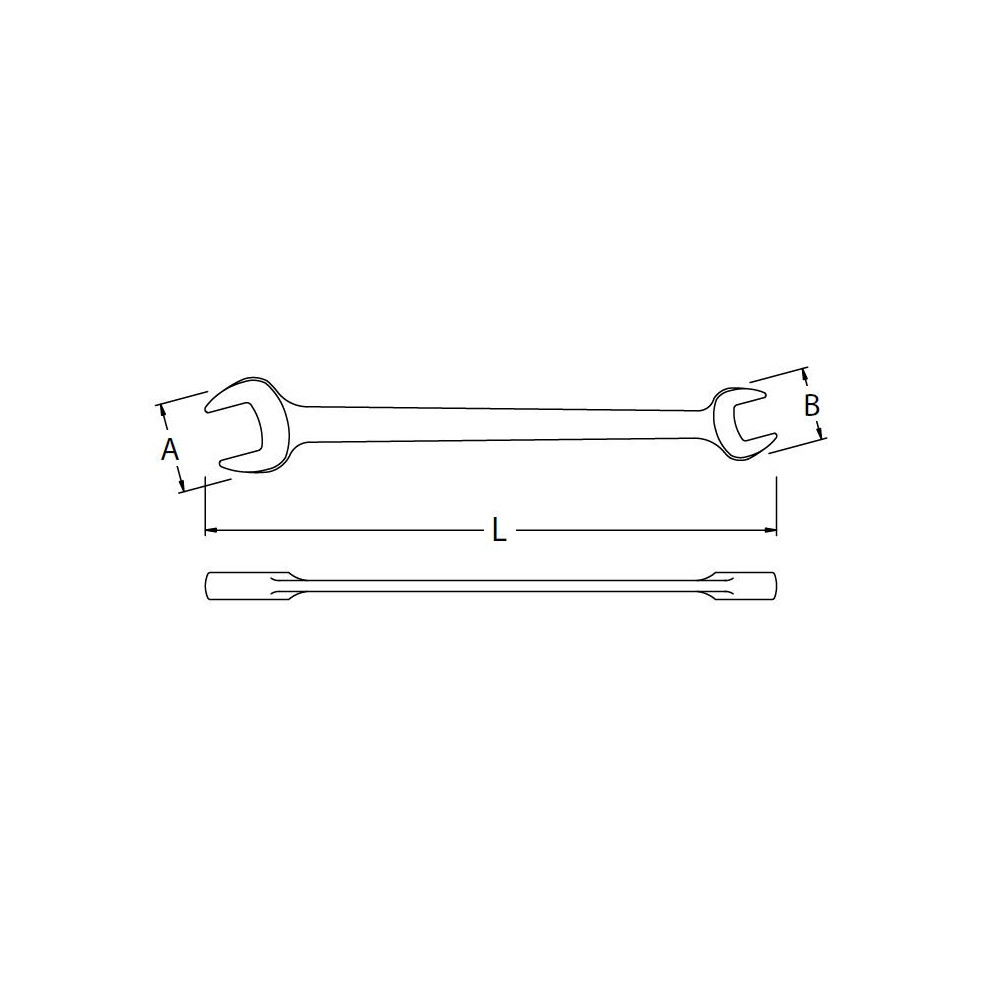 Klucz płaski dwustronny 23 x 26 mm SATA 41211 - GL41211 - SATA - 2