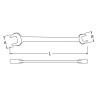 Klucz płaski dwustronny 23 x 26 mm SATA 41211 - GL41211 - SATA - 2