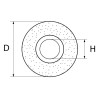 Ściernica daszkowa otworowa 165x14 A/O P60 Armes - OLD16514060 - Armes - 2