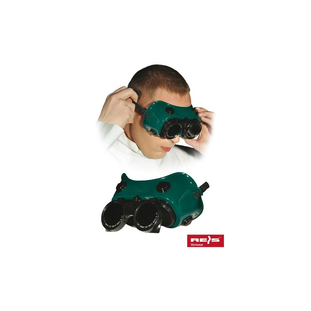 Gogle okulary spawalnicze ochronne Reis - GOG-CIRCLE ZB - Reis - 4