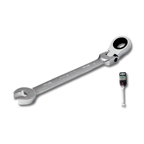 Klucz płasko-oczkowy z grzechotką i przegubem 8 mm Stalco - S-56208 - Stalco - 1