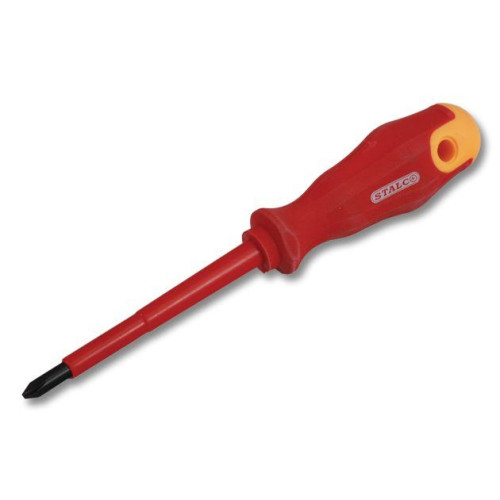Wkrętak elektrotechniczny VDE krzyżowy PH1x80 mm Stalco - S-12211 - Stalco - 1
