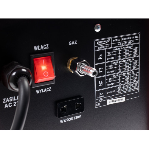 Spawarka Weldman Micro MIG 190 MMA - zestaw - 103 100-G - Weldman - 11