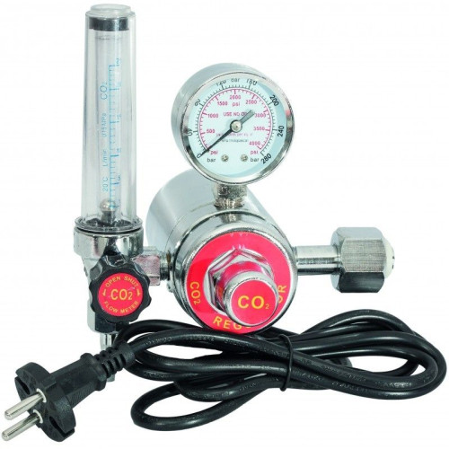 Reduktor Ar/CO2 z rotametrem i podgrzewaczem 220 V / Weldman - 101 434 - Weldman - 1