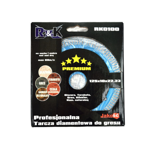 Tarcza diamentowa do cięcia gresu 125 x 10 x 22 R&K - RK0100 -  - 4