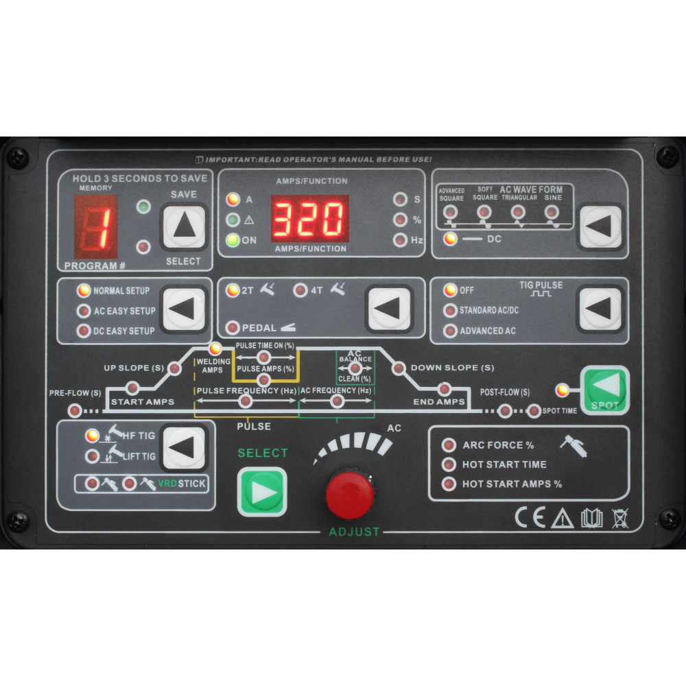 Spawarka Welder Fantasy JET TIG II 320 Tower AC/DC IGBT PFC - zestaw wodny - JET2TIG320TWT4-G - Welder Fantasy - 6