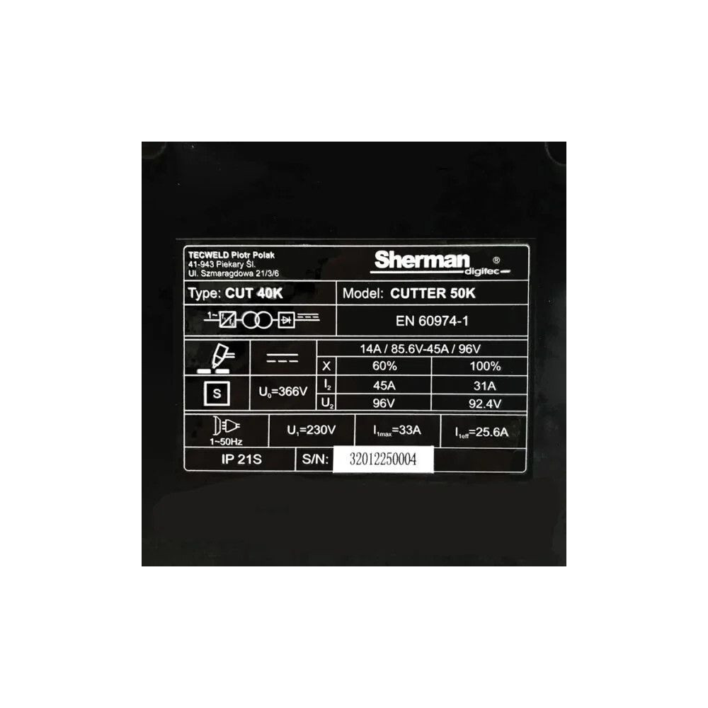 Przecinarka plazmowa Sherman CUTTER 50K - zestaw - SINW-CUTTER50K - Sherman - 9
