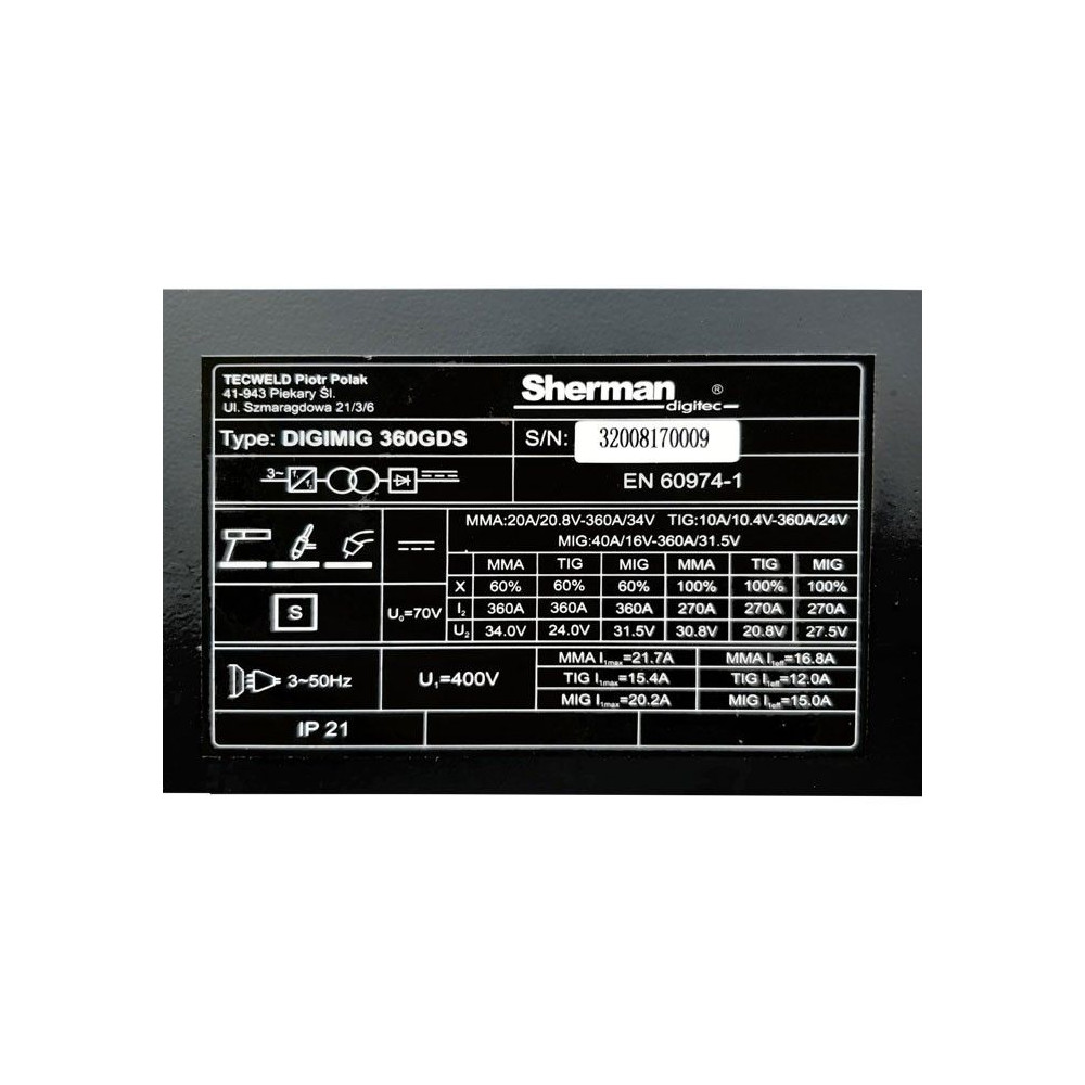 Spawarka Sherman DIGIMIG 360 GDS - zestaw - 7812431-G - Sherman - 10
