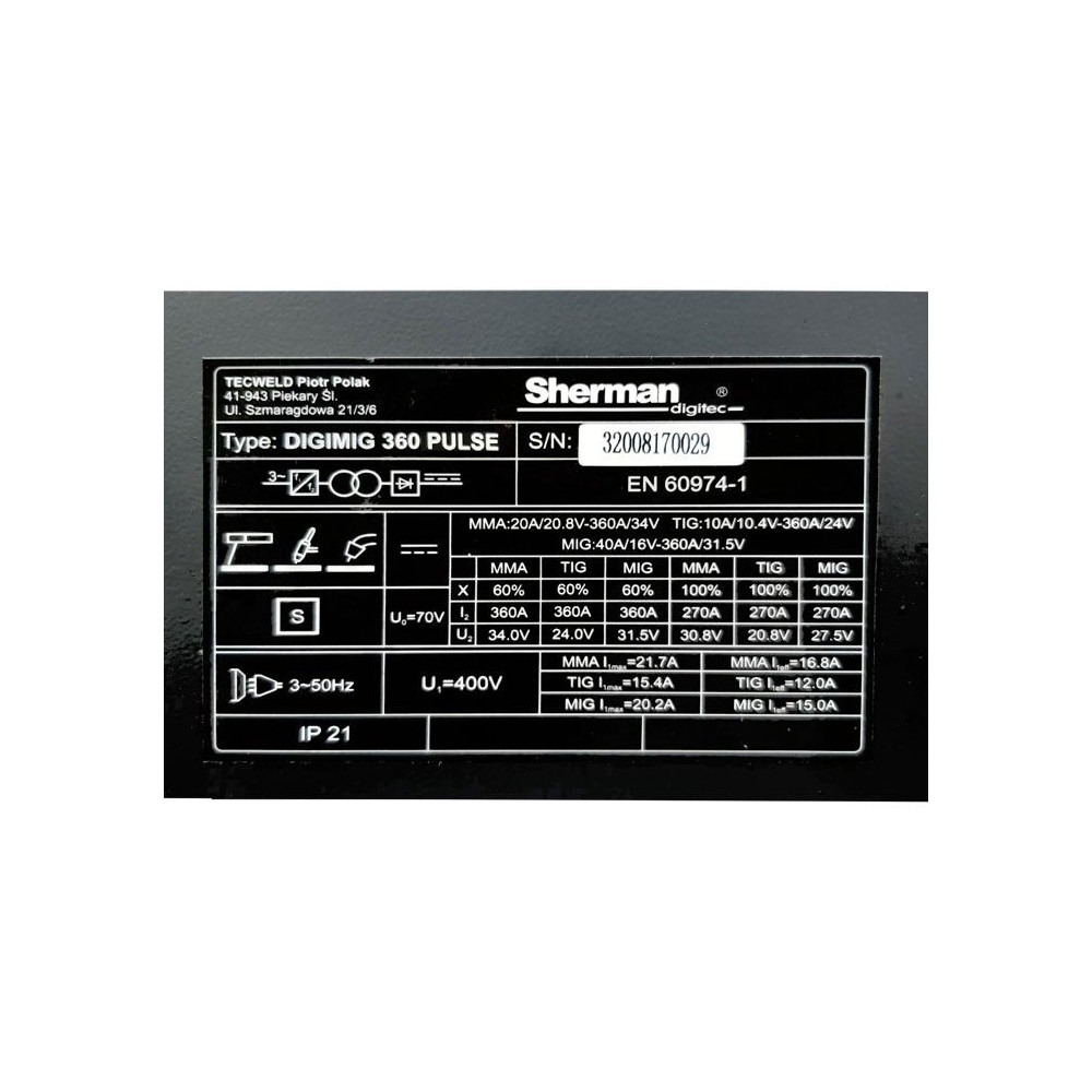 Spawarka Sherman DIGIMIG 360 Pulse - zestaw - 7812432-G - Sherman - 8