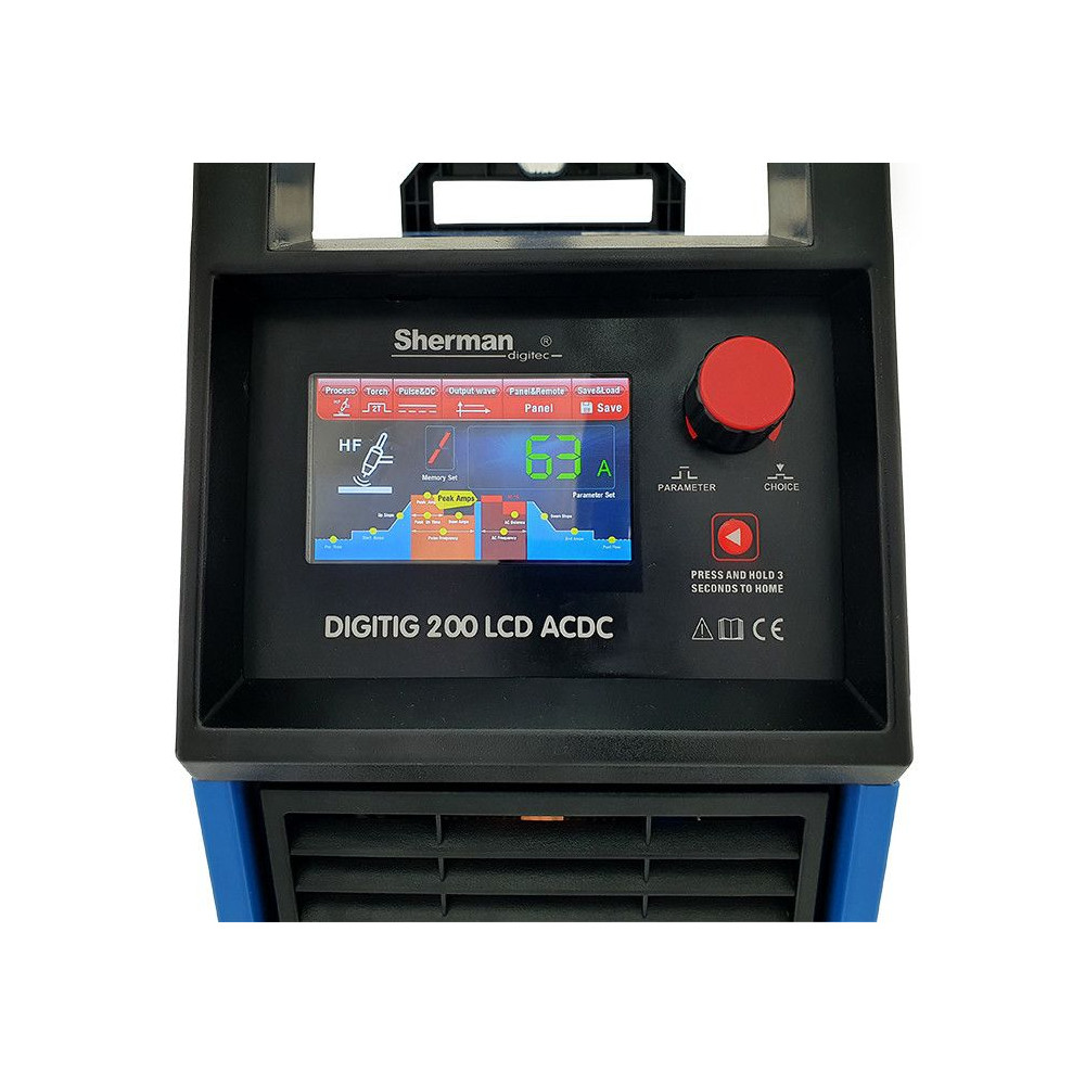 Spawarka Sherman DIGITIG 200 LCD AC/DC - zestaw - 7812633-G - Sherman - 7