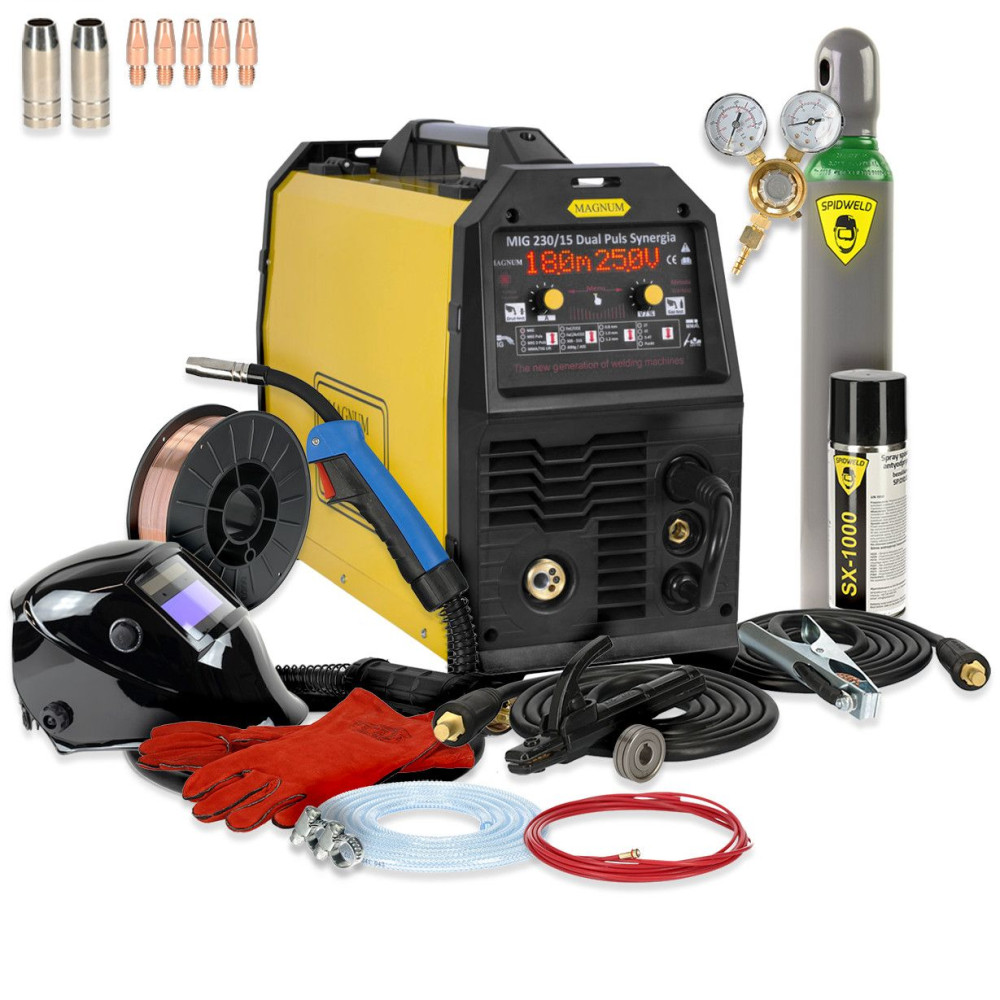 Spawarka Magnum MIG 230/15 Dual Puls Synergia - zestaw - U MI 230 DP15-G - Magnum - 4