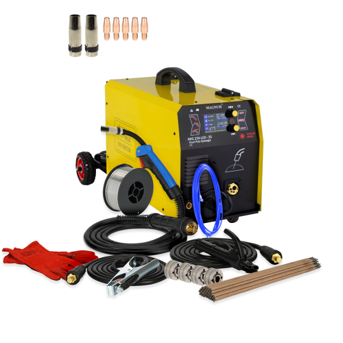 Spawarka Magnum MIG 224/15 LCD Dual Puls Synergia v2 - zestaw - U MI 224 LC15P-G - Magnum - 6