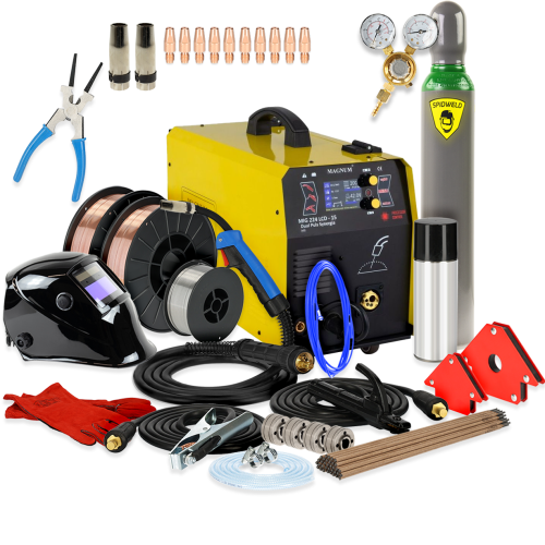 Spawarka Magnum MIG 224/15 LCD Dual Puls Synergia v2 - zestaw - U MI 224 LC15P-G - Magnum - 3