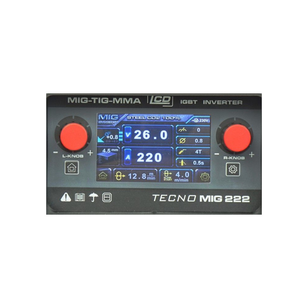 Spawarka Ideal Tecnomig 222 LCD Synergic - zestaw - TMIG222LCD-G - Ideal - 13