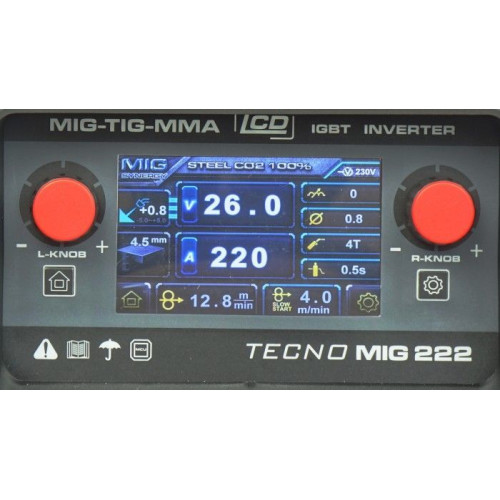 Spawarka Ideal Tecnomig 222 LCD Synergic - zestaw - TMIG222LCD-G - Ideal - 13