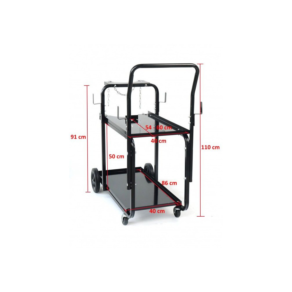 Wózek uniwersalny MIG TIG Ideal-4 (4-kołowy / 2 półki) - wozek-ideal-4 - Ideal - 5