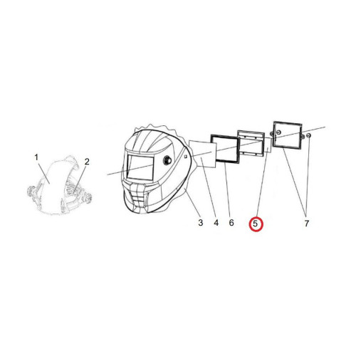 Wewnętrzna szybka ochronna 104,6x54 mm do przyłbicy ESAB Savage 10 szt. - 0700000482_px10 - ESAB - 1