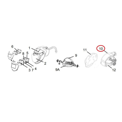 Nagłowie przystosowane do nawiewu - do przyłbic ESAB G30/G40/G50/F20 - 0700000420 - ESAB - 1
