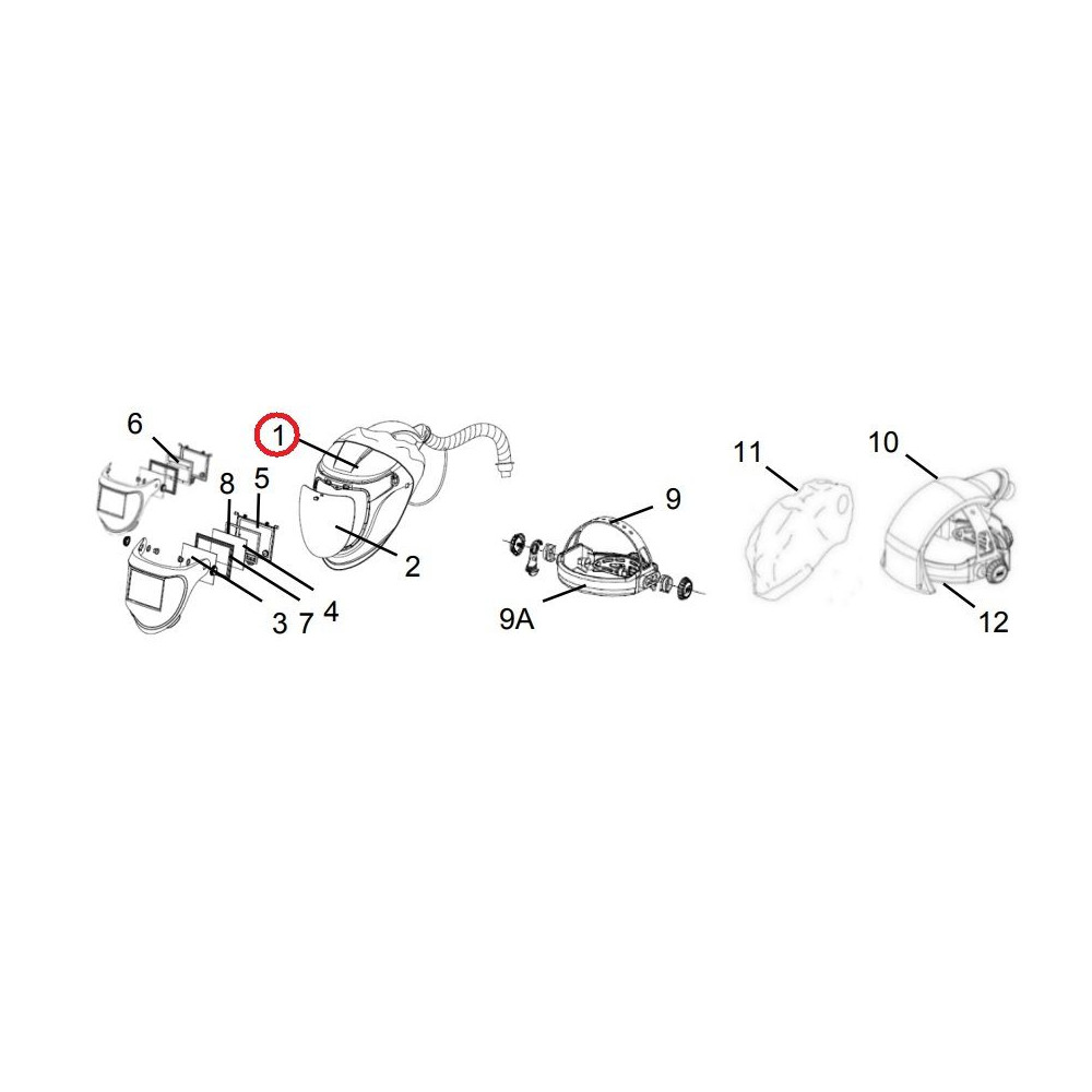 Skorupa przyłbicy ESAB G30, G40, G50 - 0700000515 - ESAB - 2