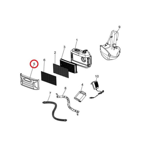 Osłona filtra systemu ESAB PAPR EPR-X1/X1.1 - 0700500905 - ESAB - 1 2