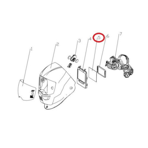 Wewnętrzna szybka do przyłbicy ESAB Sentinel A60 / 5 szt. - 0700600866_px5 - ESAB - 1 2