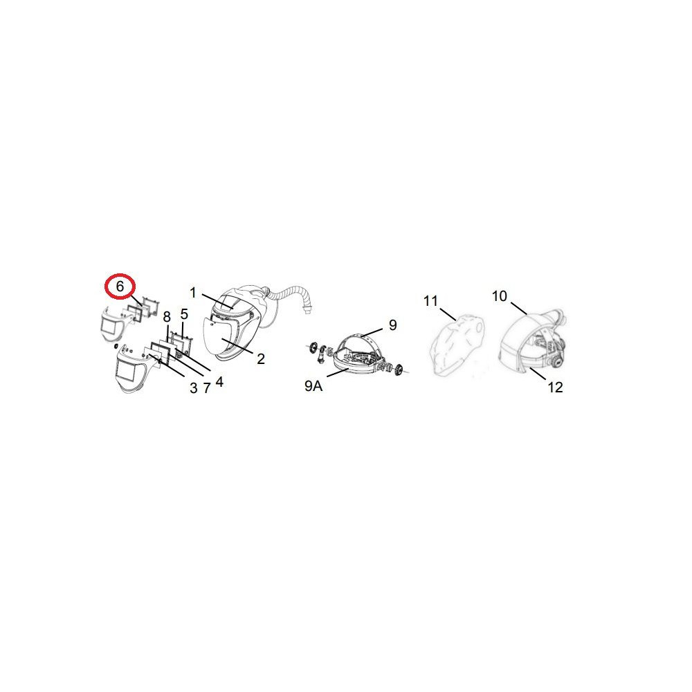 Filtr ADF 9-13 do przyłbicy ESAB G50 - 0700000523 - ESAB - 2
