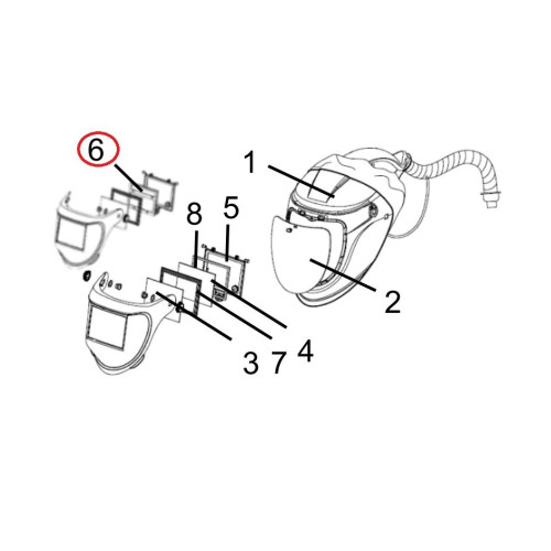 Filtr ADF 9-13 do przyłbicy ESAB G50 - 0700000523 - ESAB - 1
