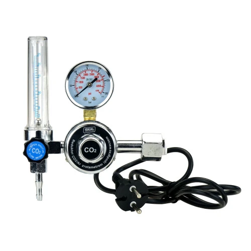 Reduktor Ar/CO2 z rotametrem i podgrzewaczem 230 V / Ideal - 265523 - Ideal - 1 2