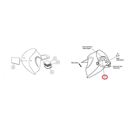 Opaska przeciwpotna przyłbicy ESAB Eco Arc II / F10 - 2 szt. - 0700000244_px2 - ESAB - 1 2
