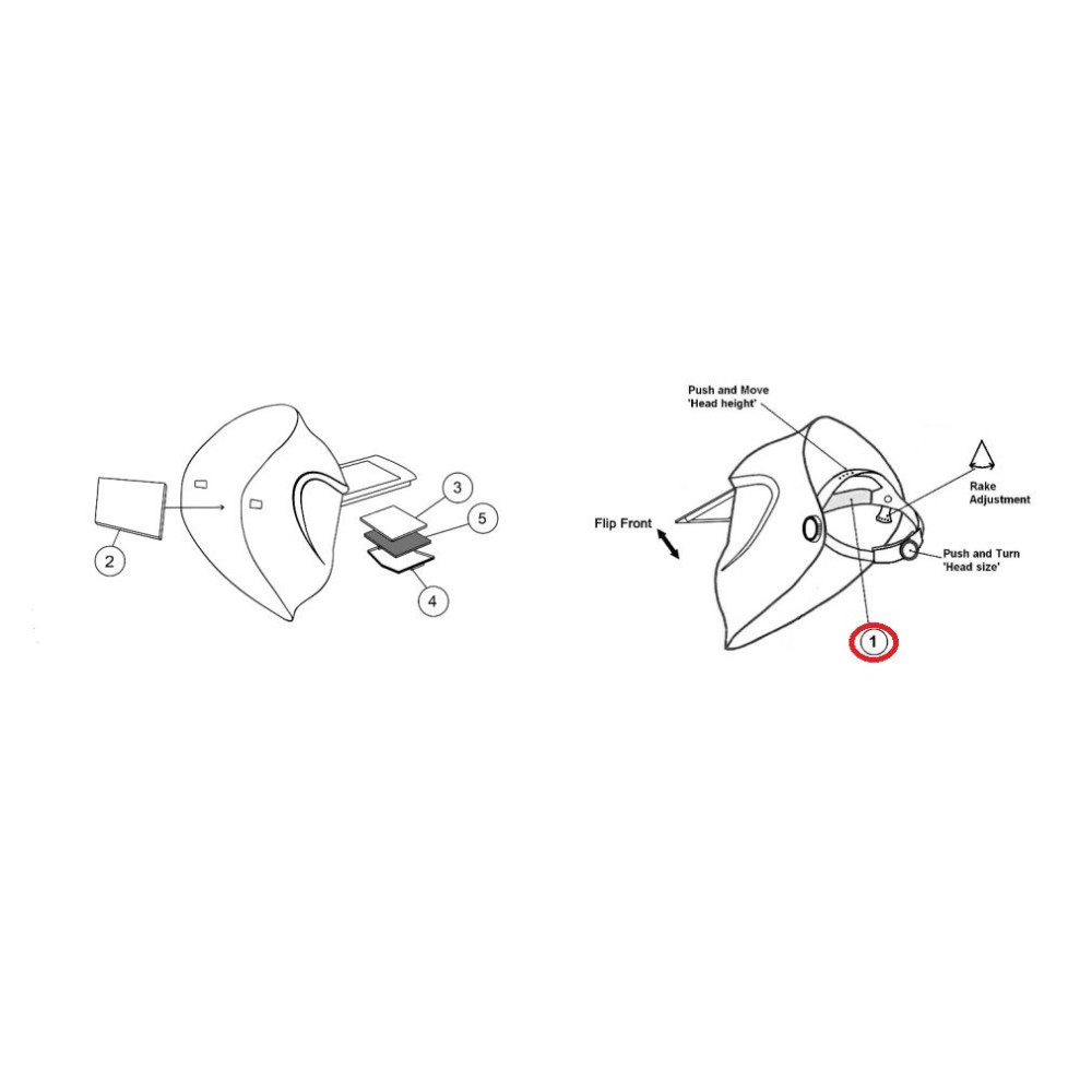 Opaska przeciwpotna przyłbicy ESAB Eco Arc II / F10 - 2 szt. - 0700000244_px2 - ESAB - 2