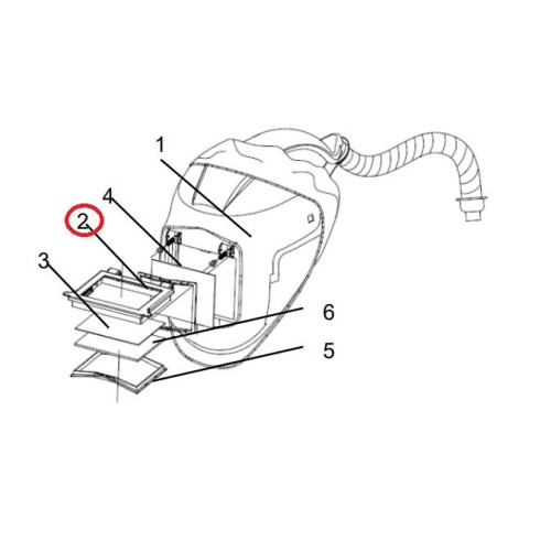 Opuszczany wizjer 60x110  przyłbicy ESAB F20 - 0700000510 - ESAB - 1