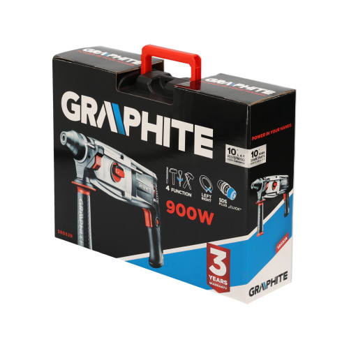 Młotowiertarka Graphite SDS+ 900 W w walizce - 58G528 - Graphite - 10