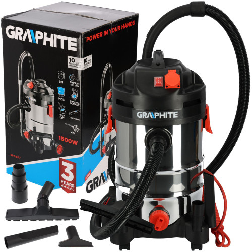 Odkurzacz warsztatowy Graphite 1500 W 30 l - 59G607 - Graphite - 1