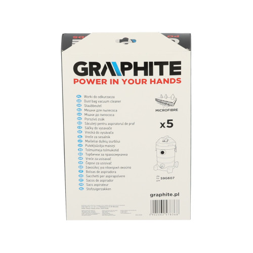 Worki do odkurzacza Graphite 59G607 5 szt. - 59G607-145 - Graphite - 4