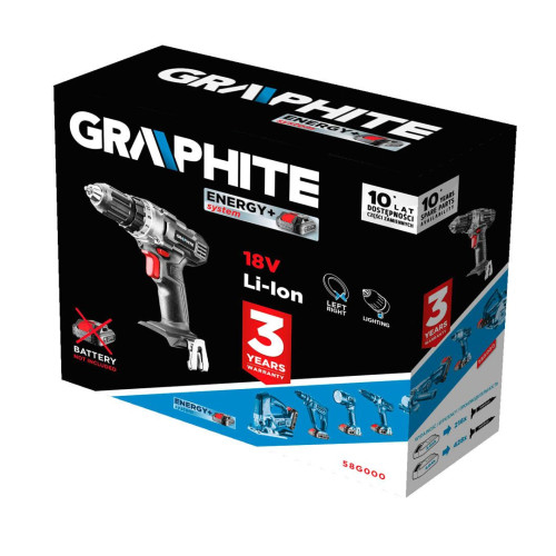 Wiertarko-wkrętarka akumulatorowa Graphite Energy+ 18 V - 58G000-SET1 - Graphite - 5