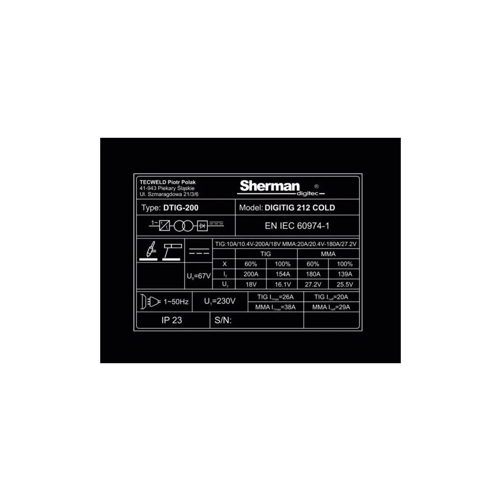 Spawarka Sherman DIGITIG 212 Cold - zestaw - 7812679-G - Sherman - 11