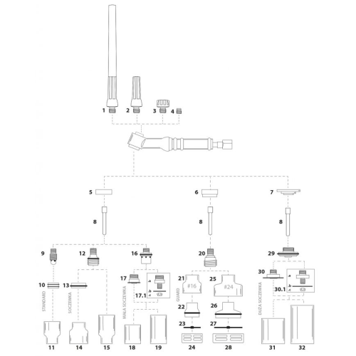 Adapter QUARTZSystem 9/20 standard / Spartus - NW9-25A10 - Spartus - 1 2