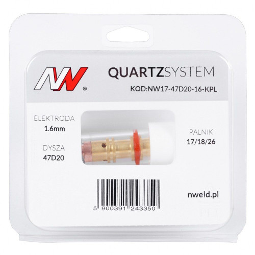 Zestaw części QUARTZSystem 17/18/26 mała soczewka / 2,4 mm / dysza L / Spartus - NW17-47D20-24-KPL - Spartus - 5